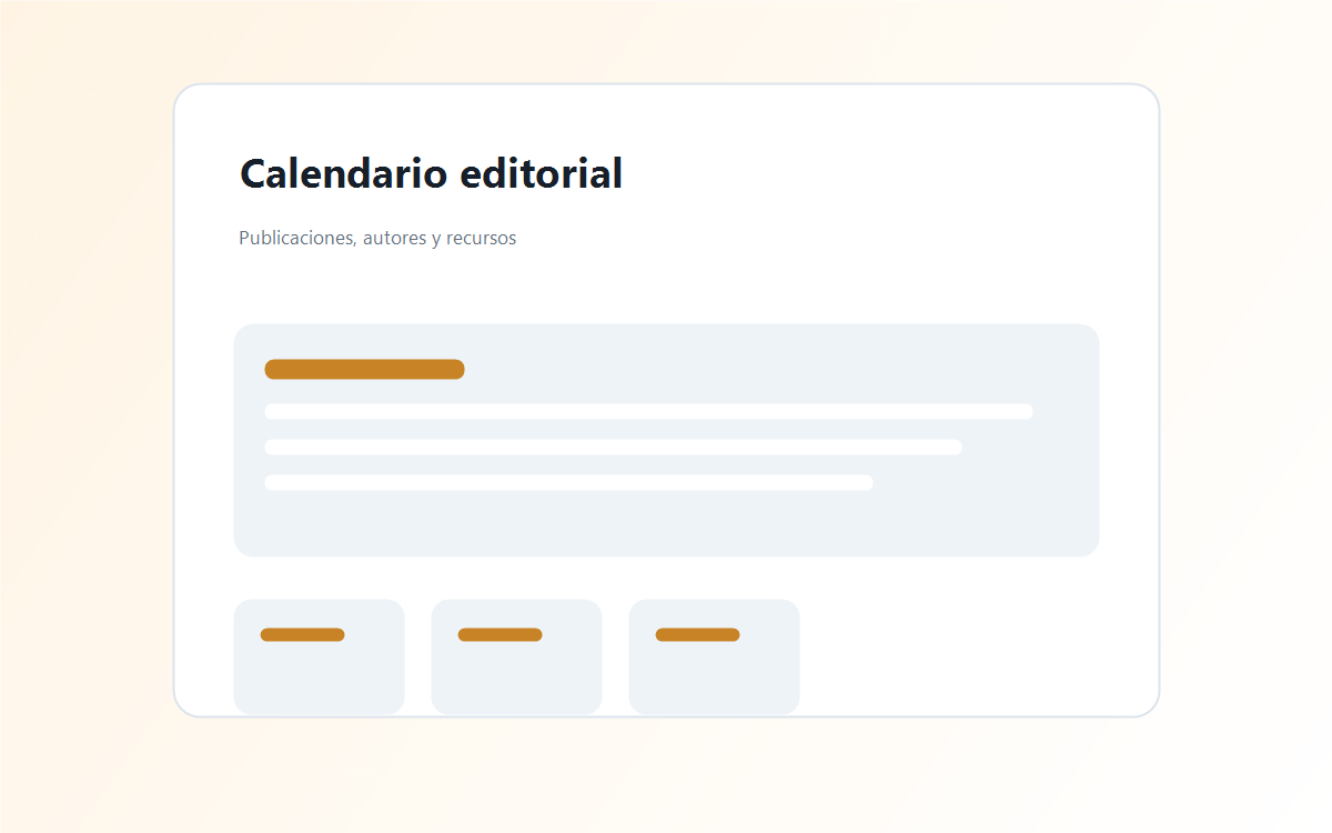 Calendario editorial de contenidos