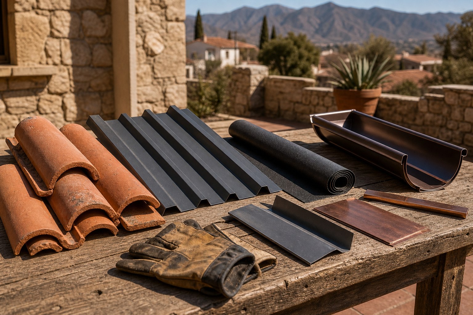 Materiales de techo: teja, chapa, membrana y canaletas