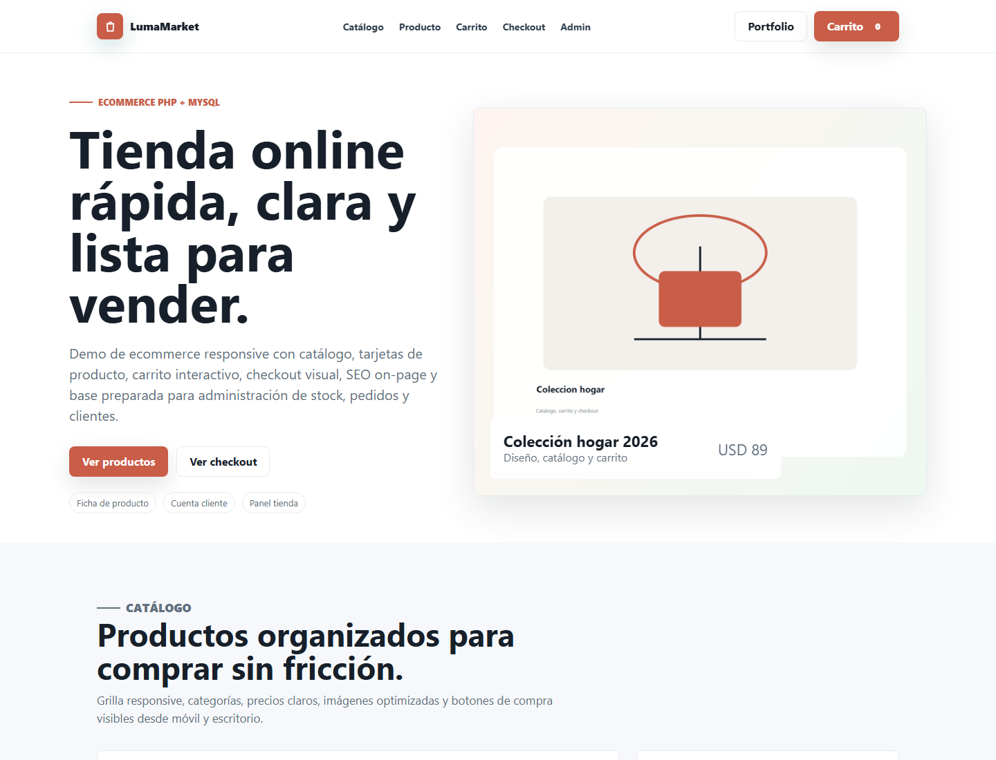 Demo de tienda ecommerce responsive